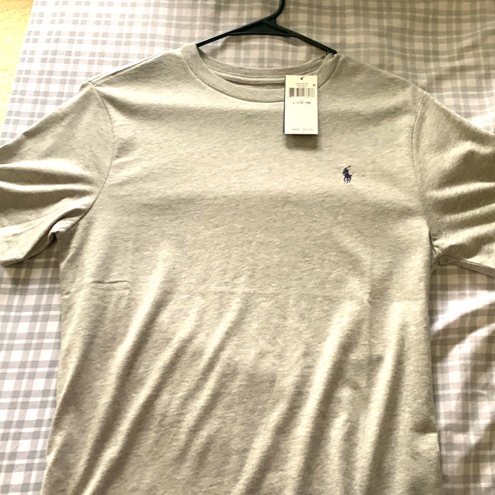 Size 14-16 boys grey polo shirt